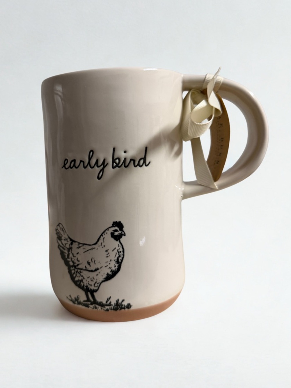 Rae Dunn Early Bird Mug - Cream with Brown Accent